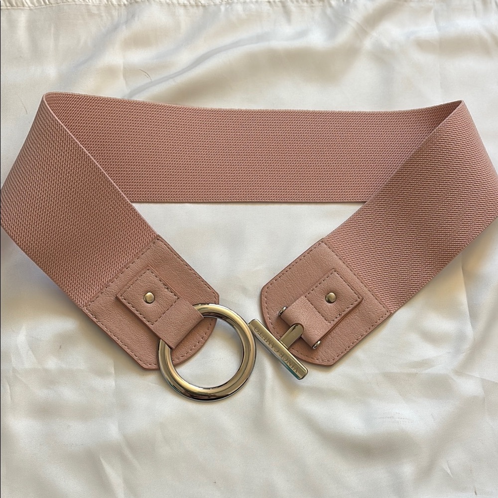 Vince Camuto Collection XIIX Circle & Bar Interlocking Belt, Used, Pink